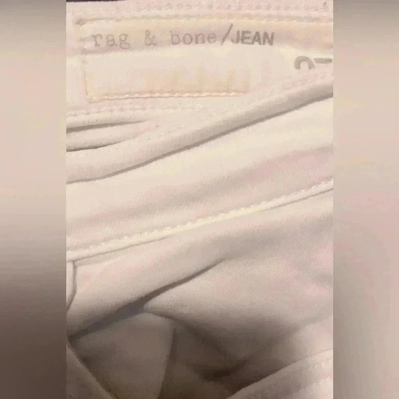 Rag and bone “aged  brt wht” “the Dre” cotton blend casual skinny denim jean 27 - Picture 4 of 6